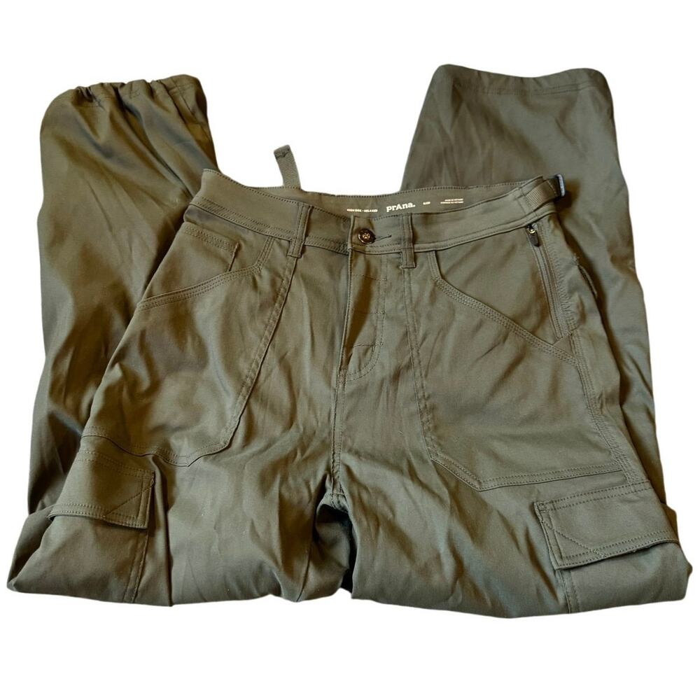 prAna Women’s Hiking Cargo Pants Size 6/29 Green High Rise Relaxed Outdoor Trail - Picture 6 of 11